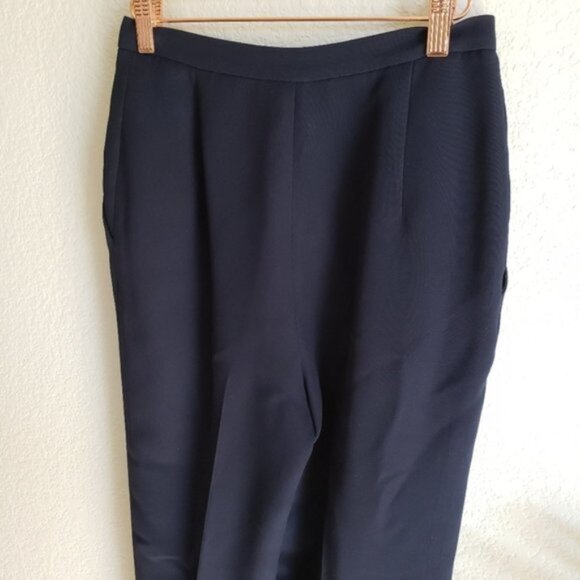 Vintage Francess & Rita Dress Pants Pleated Trousers in Navy size 6 - Picture 7 of 9